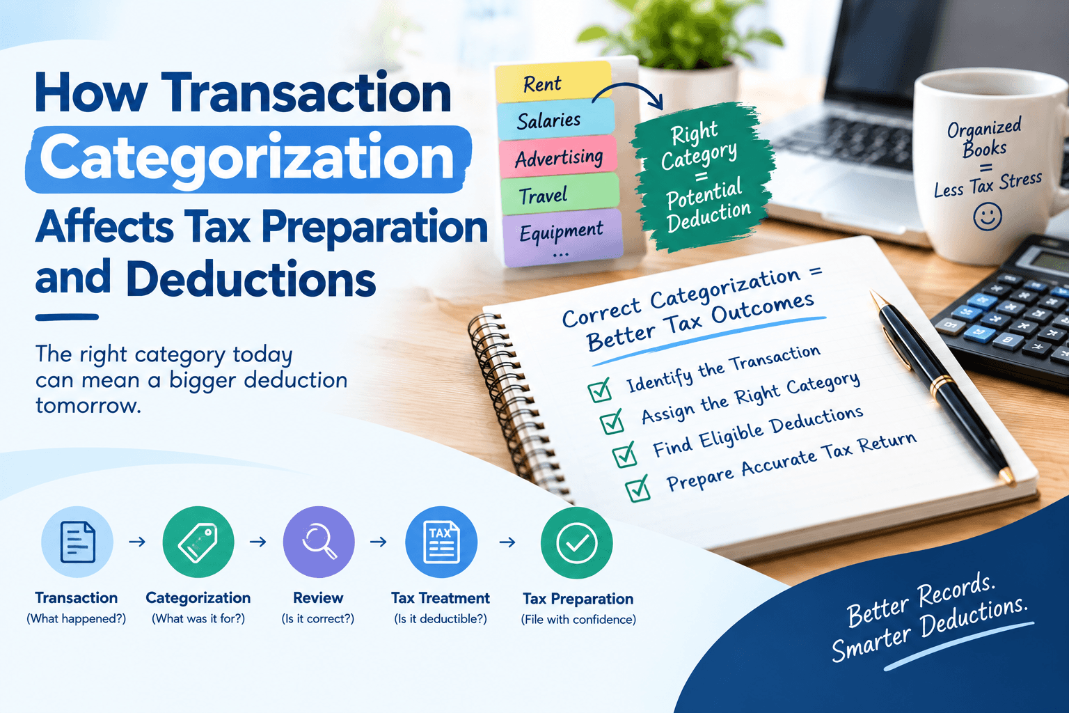 How Transaction Categorization Affects Tax Preparation and Tax Deductions 3 How Categorization Effect Deduction and